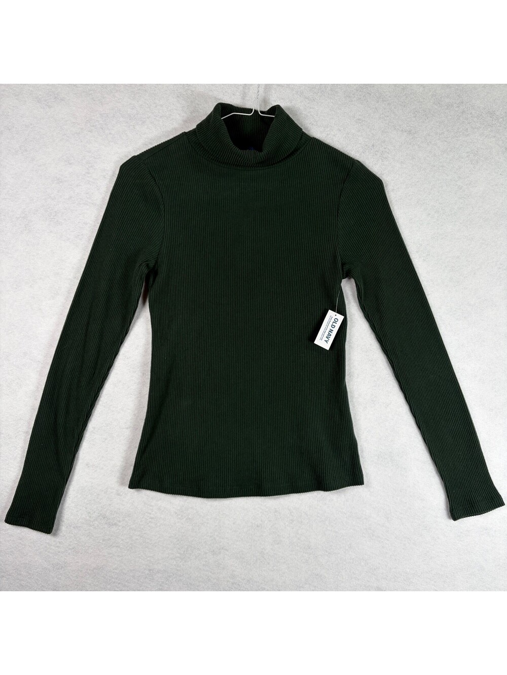 Old Navy Dark Green Ribbed Turtleneck Long Sleeve Top Medium NWT